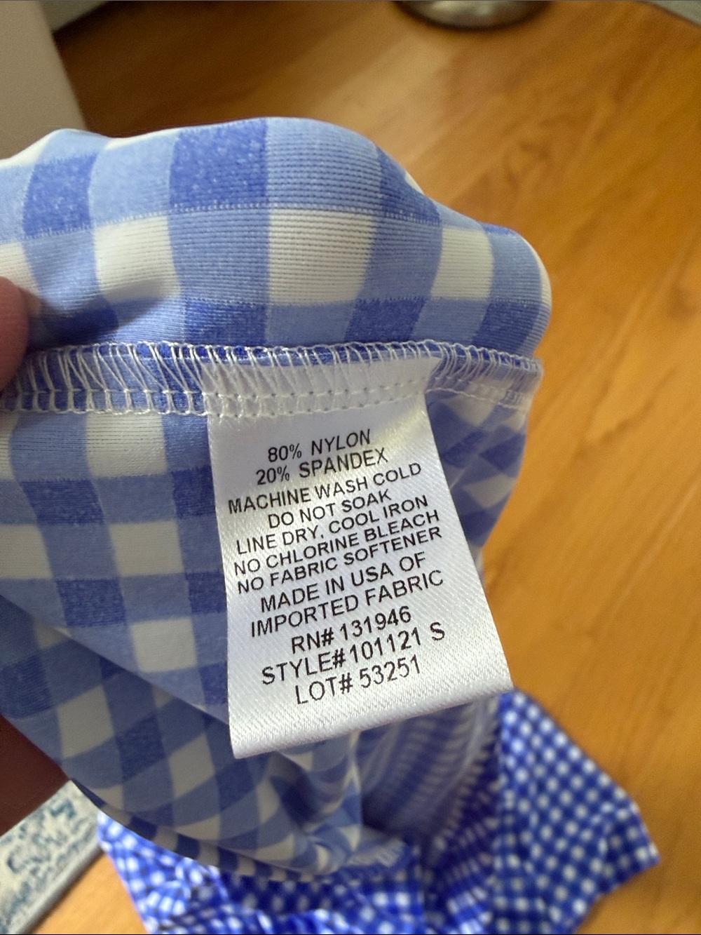 JUDE CONNALLY ella dress size medium NWT gingham cobalt patriotic - Picture 6 of 6